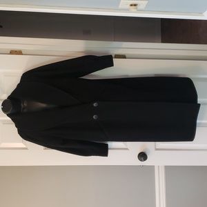Vintage Ashley Scott Full Length Wool Winter Coat, Size Medium, Black